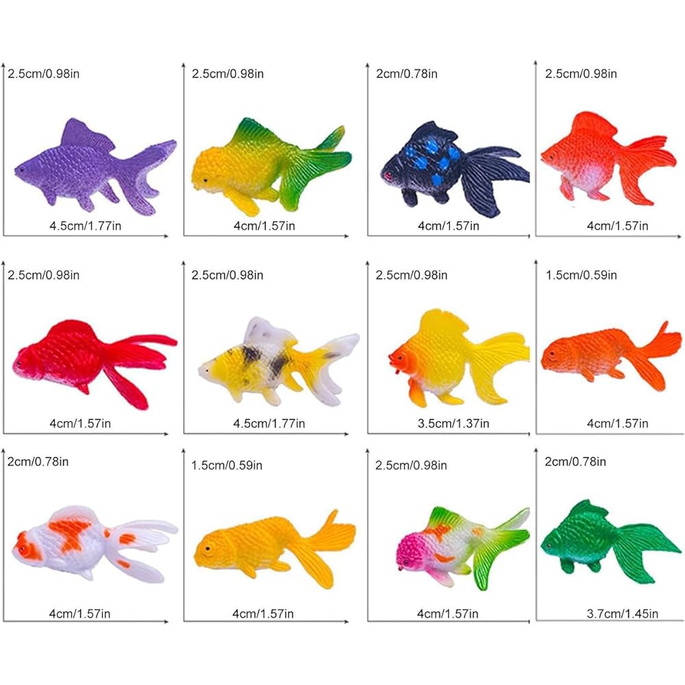 Amazon | ミニチュア金魚フィギュア12体セット ミニチュア金魚